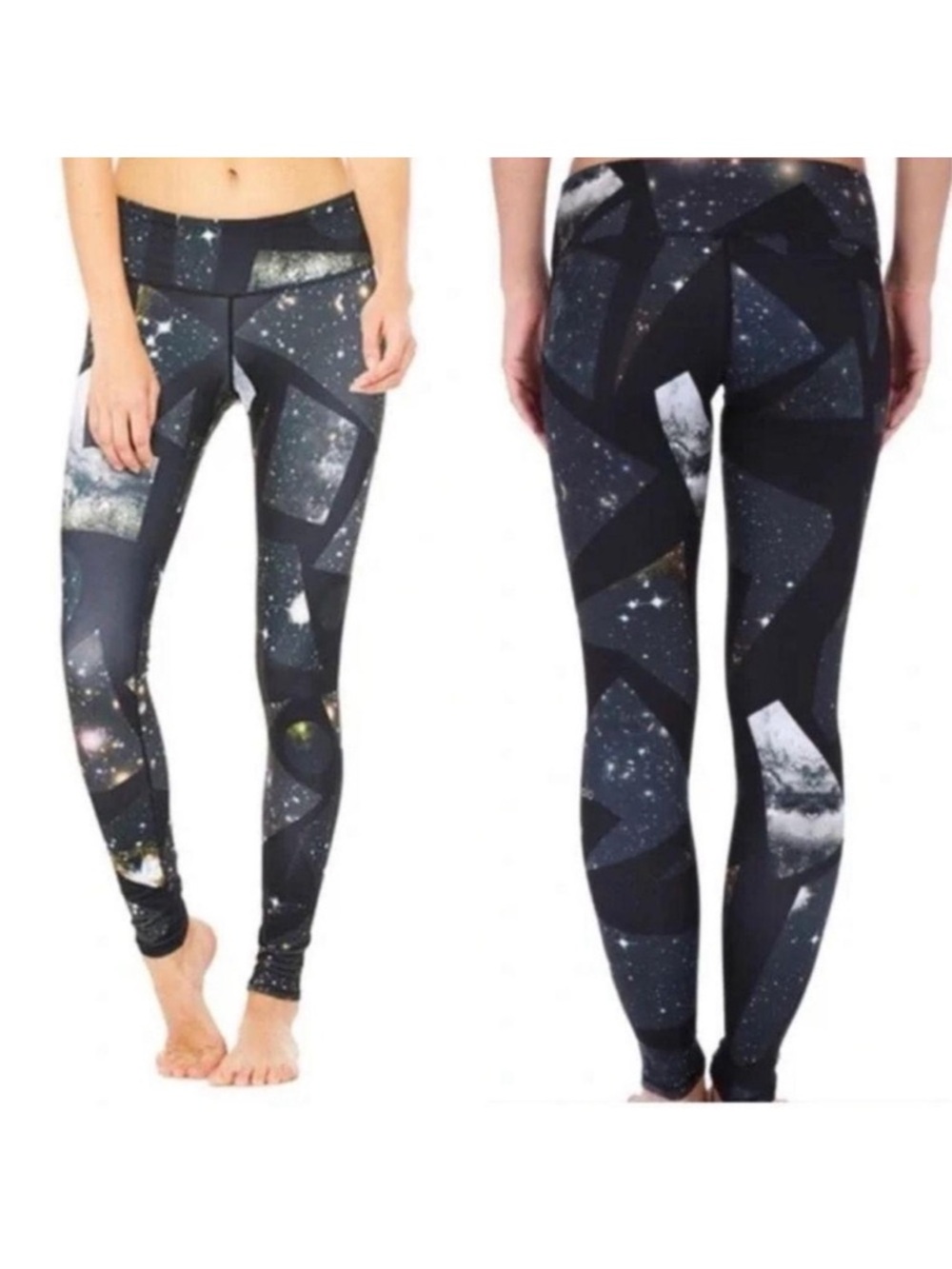 ALO Yoga Galaxy Mosaic High-Rise Leggings - Black & Navy